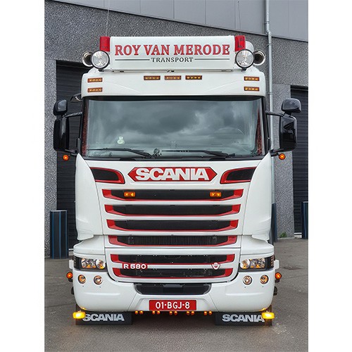 [7SCSH3DML] Sun Visor Scania Streamline - Type 3D - Highline - Grooved - 7 Lightholes