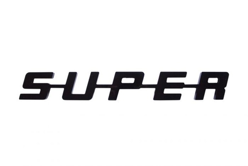 [50SUPER-Z] SUPER logo plastic - Black