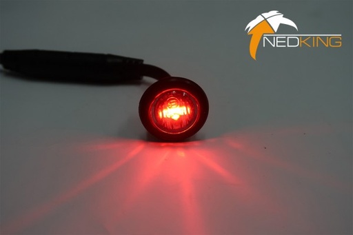 [46350239] Round Red LED Position Light - Smoked Lens